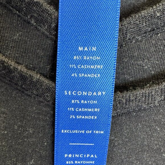 Kit And Ace Tunic Shirt Womens Size Medium Black Long Sleeve Cashmere Blend Top - Picture 4 of 5